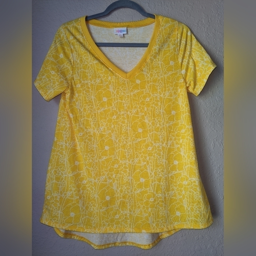LuLaRoe Christy T Yellow Top T-shirt Size xs